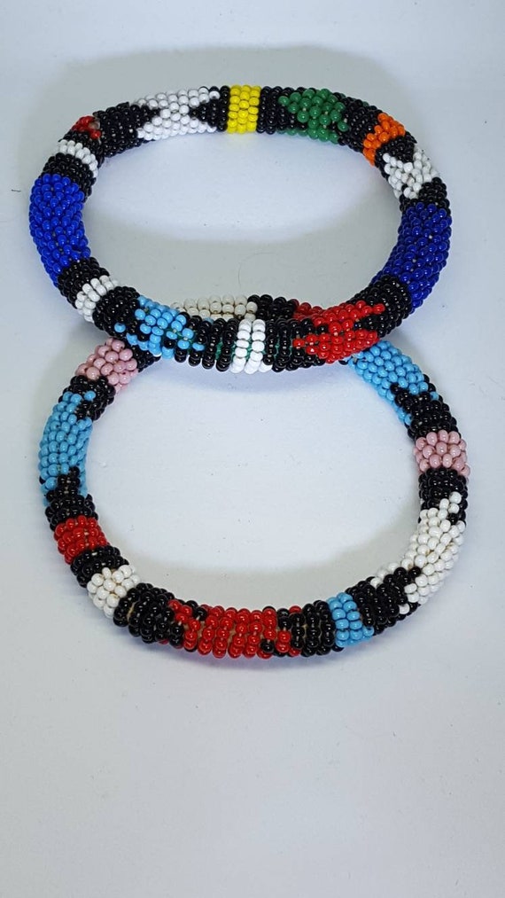 Awesome & authentic native Indian seed beads bang… - image 1