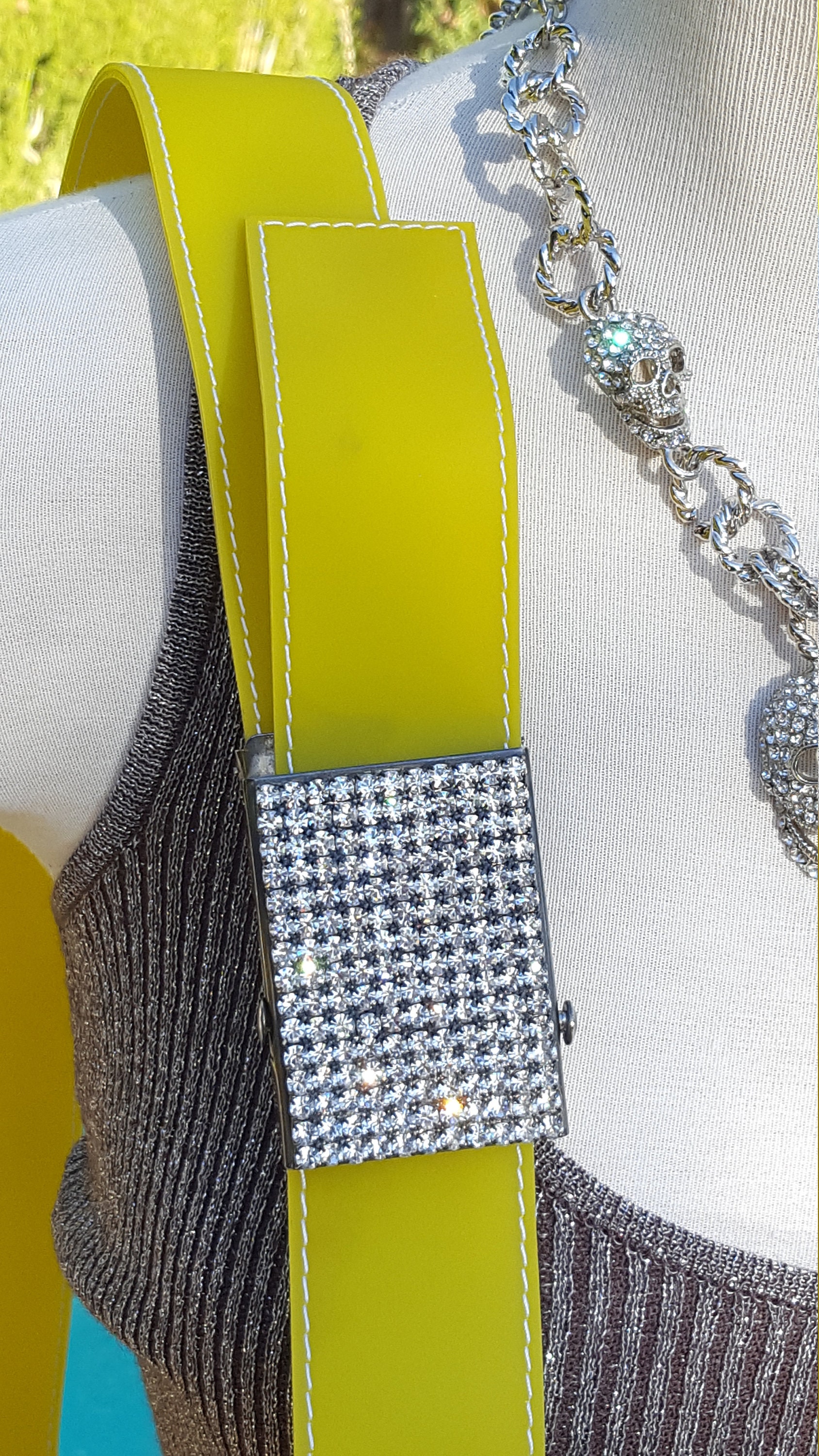 Totally Rad Luciano 1980s Belt with Statement Buckle Belt Buckles I Found from the 70s and 80s - The other day i  main image 3
