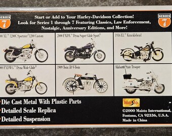 Vintage Harley Davidson Die Cast Motorcycle in Original Box Harley