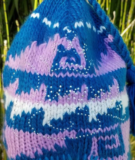 So Cute! Bling Pastel Knit Beanie Studded Princess & Crown  display picture 1