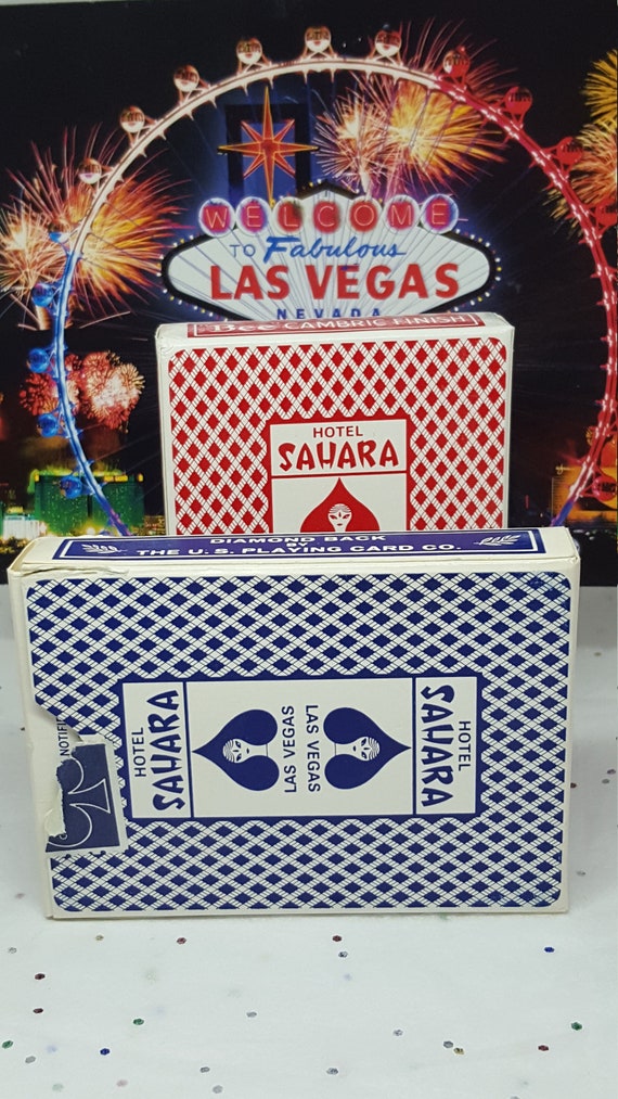 Rare Vintage Sahara Las Vegas Cards Authentic Casino Cards Poker