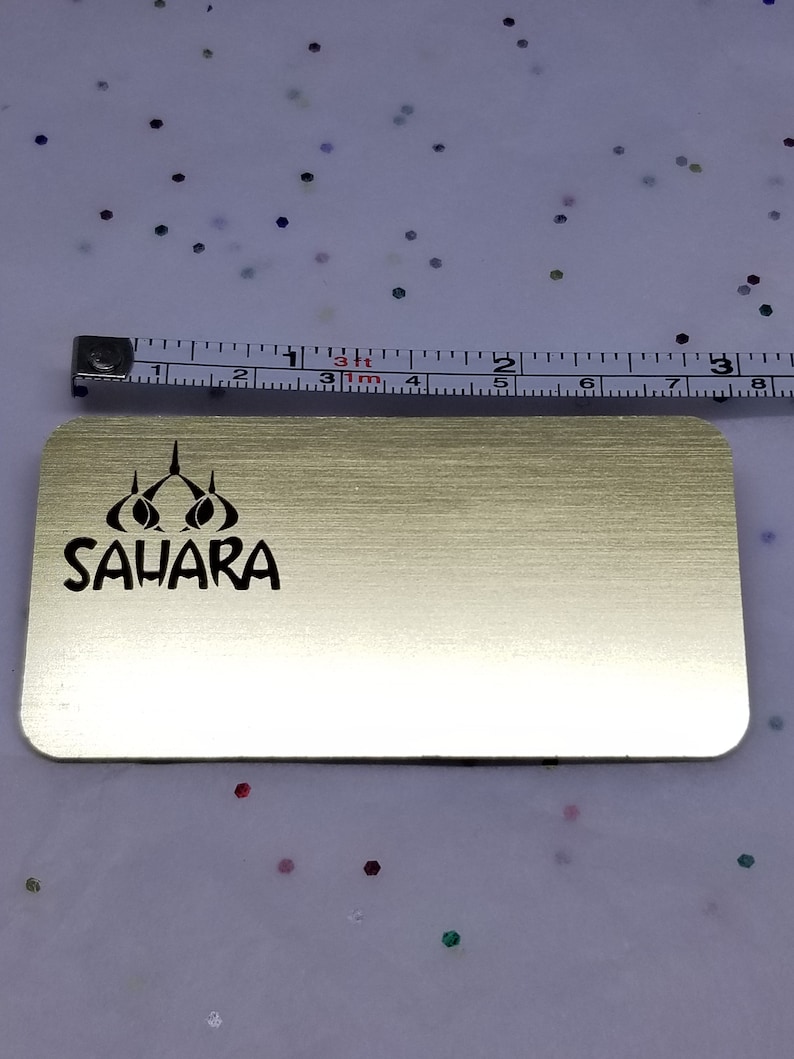 Awesome Vintage Sahara Las Vegas Souvenir Brassy Nameplate Pin Etsy