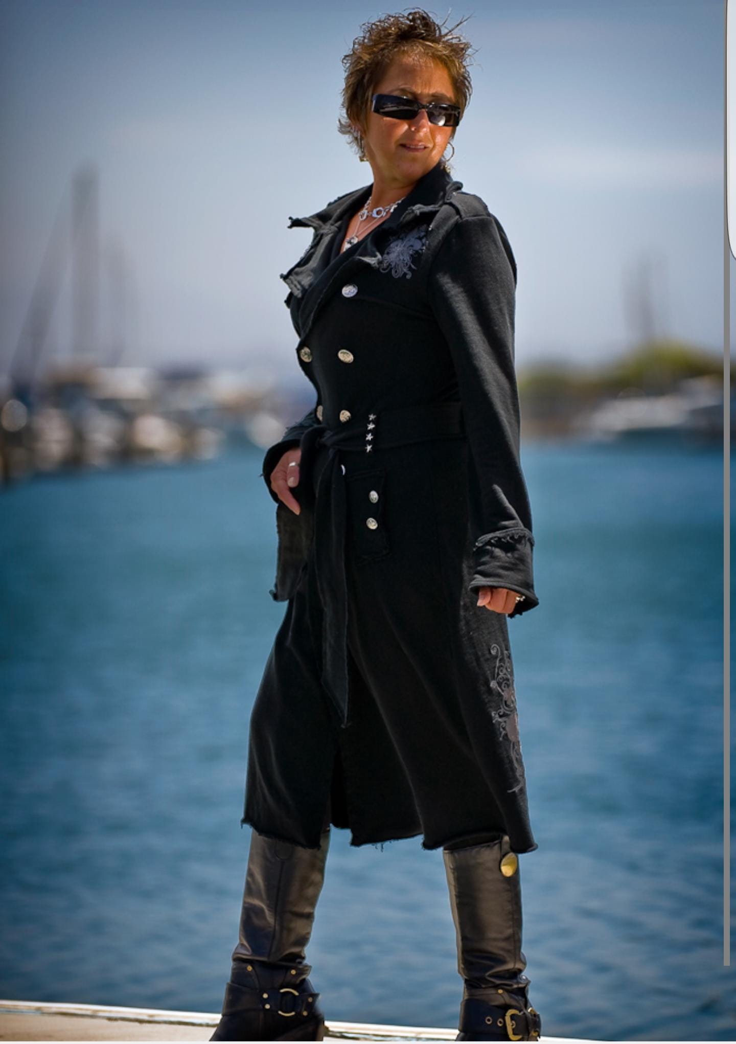 Badass Sexy Rocker Military Style Coat Bikerchick Goth Punk