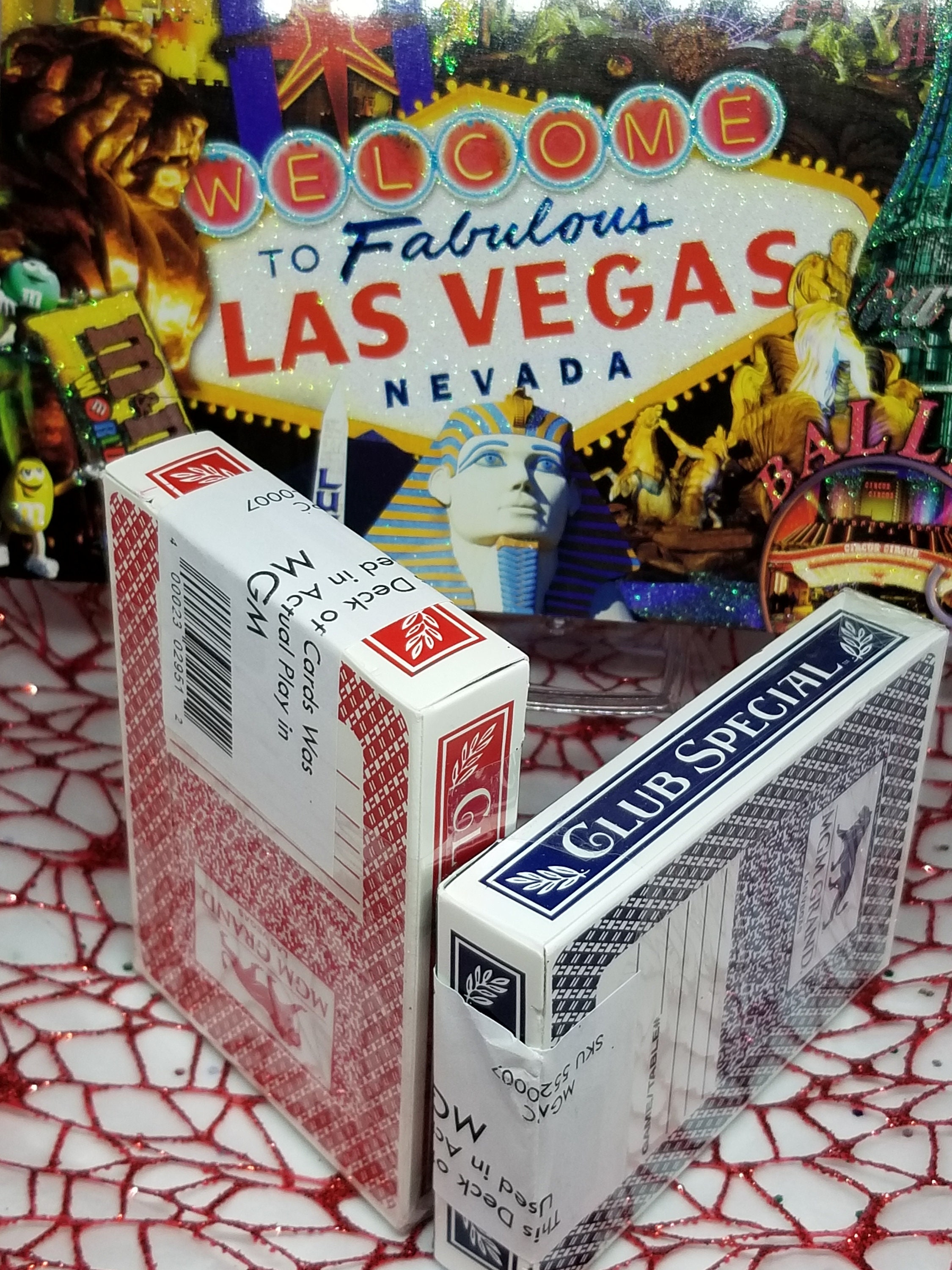 Las Vegas Playing Cards W/Vikki (Clear), Vegas Themed Souvenirs