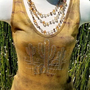Amazing tie dye bling tank top desert cactus rocker bikerchick summer festival tribe fabulous hippie boho burningman gorgeous awesome top