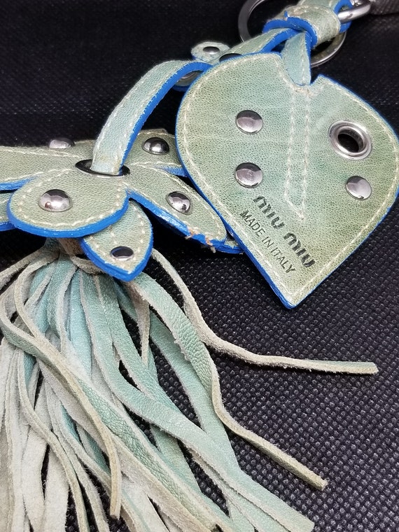 Authentic vintage MIU MIU leather fringe studs fl… - image 4