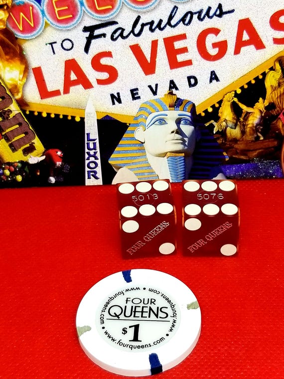 Vintage Four Queens Casino Las Vegas Dice 4 Queens Crapstable Dice