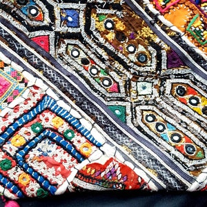 Awesome vintage hippie patchwork embroidered crossbody bag amazing handmade tribal bohemian purse indian native tribe ethnic gorgeous sling image 5