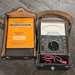 Rare MCM vintage Simpson 160 volt circuit tester milliammeter DC voltages electrician forecast 1970s Simpson 160 volt circuit tester tool