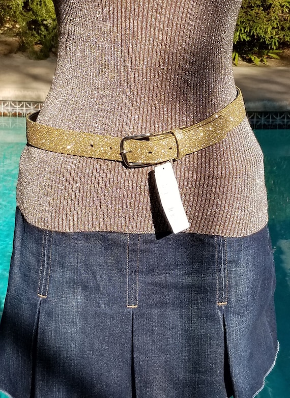 Totally 80's vintage glitter belts Nordstrom's gol