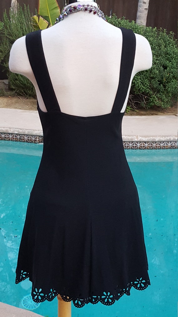 Gorgeous little black dress mini vintage 80s retr… - image 3