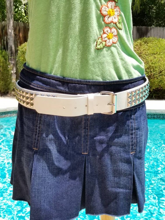 小物 Vintage White Hard Studded Design Belt Vintage White Hard Studded Design Belt - メルカリ