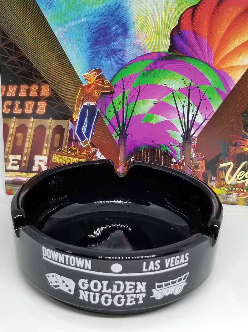 Amazing vintage Golden Nugget Las Vegas ashtray souvenir Etsy