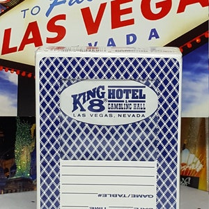 Vintage King 8 Casino Las Vegas cards gambling souvenir poker blackjack 21 tablegames card collector gift Wild Wild West mancave memorabilia