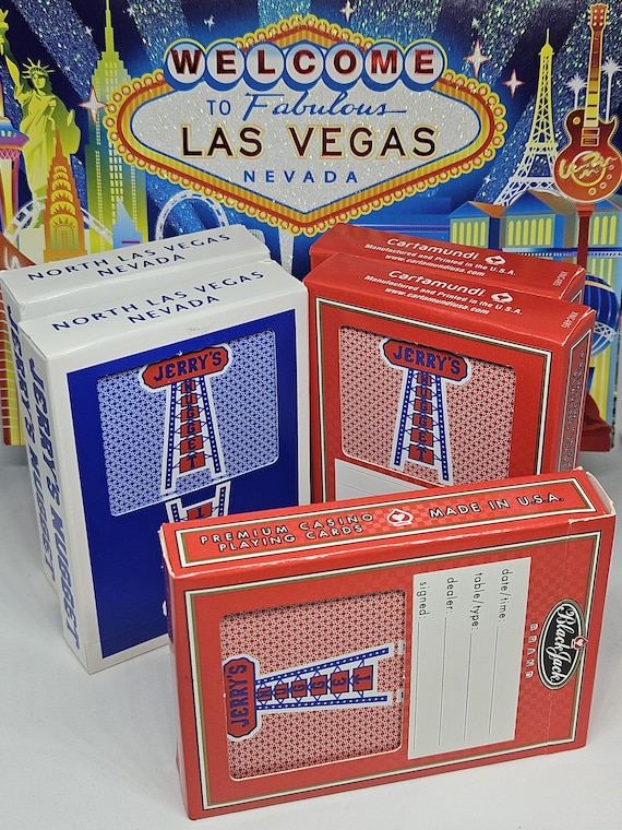 Rare Vintage Jerry's Nugget Las Vegas Cards Real Casino Played