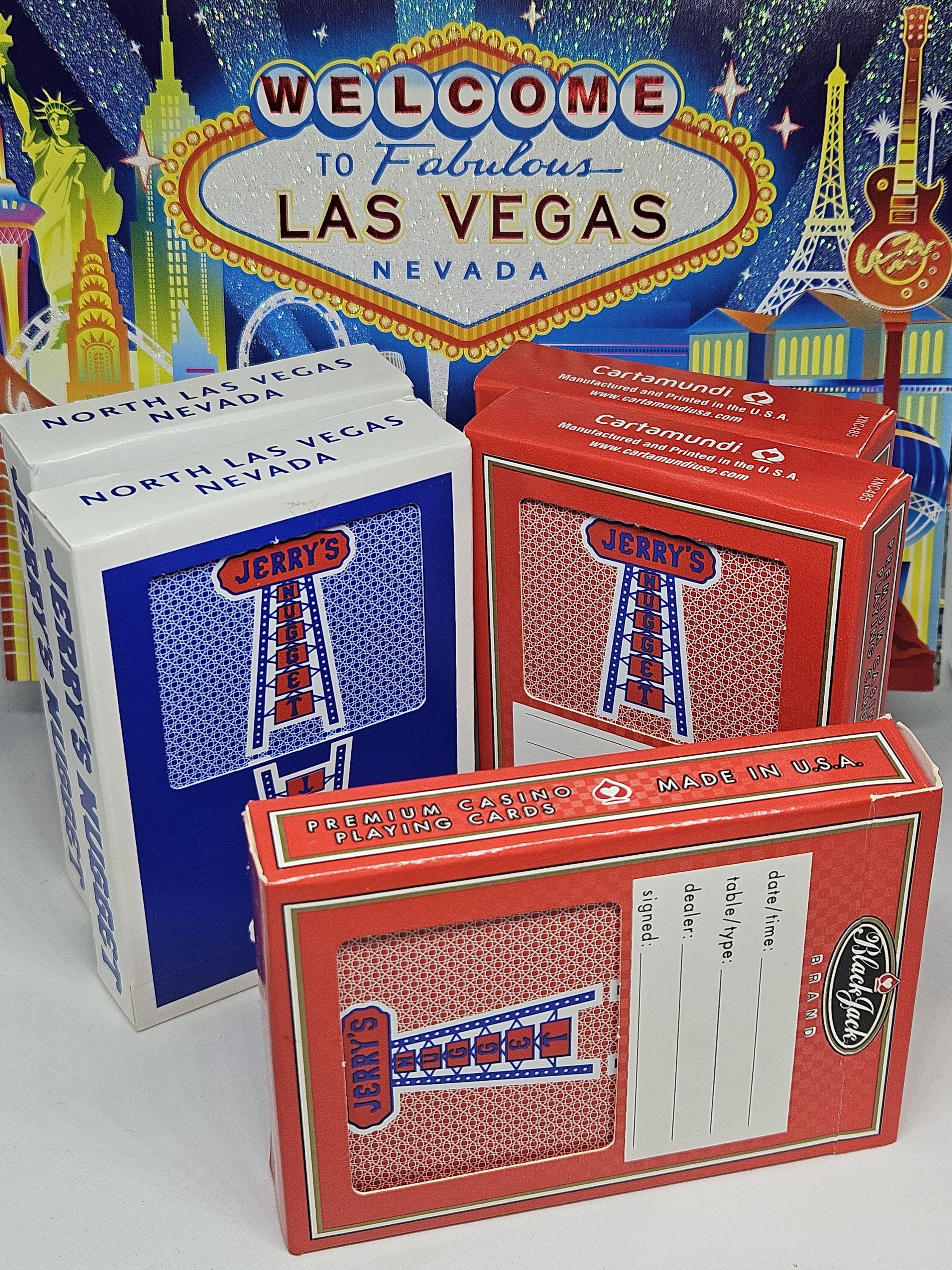 Rare Vintage Jerry's Nugget Las Vegas Cards Real Casino Played