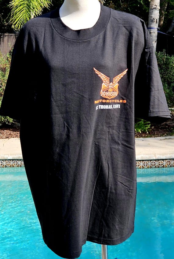 Vintage Big Johnson motorcycles Harley Davidson T shirt St Thomas Harley Davidson St Thomas mens XL Tshirt Harley Davidson badass biker gift