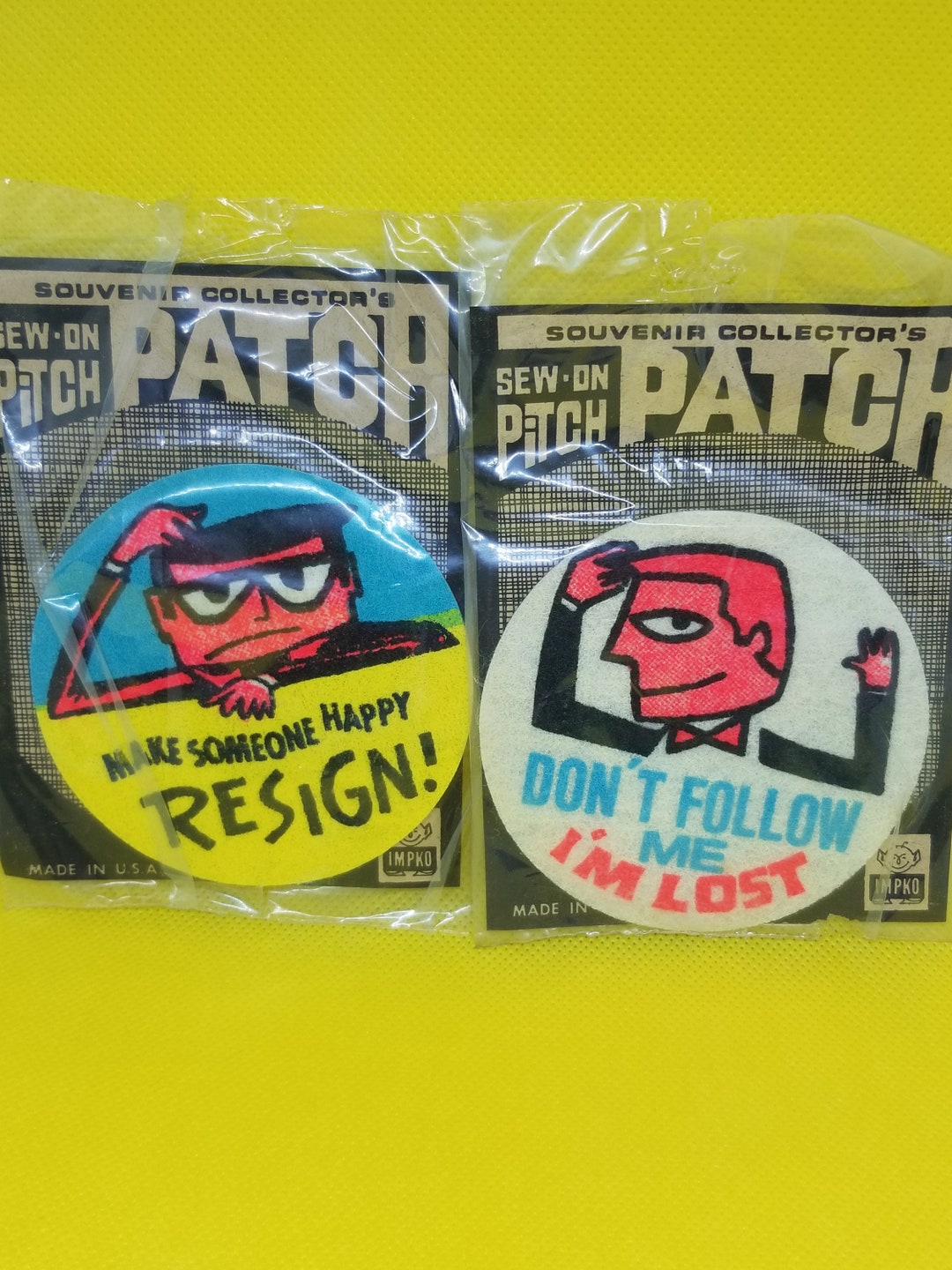 Vintage 70's Funny Popculture Neon Sew on Patches Retro Humorous ...