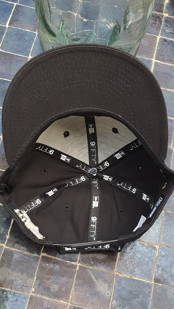 Rare vintage black 9 Fifty snapback baseball hat … - image 4