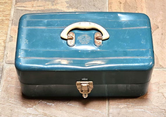 Vintage Union Steel Utility Chest 1951 Union Steel Turquoise