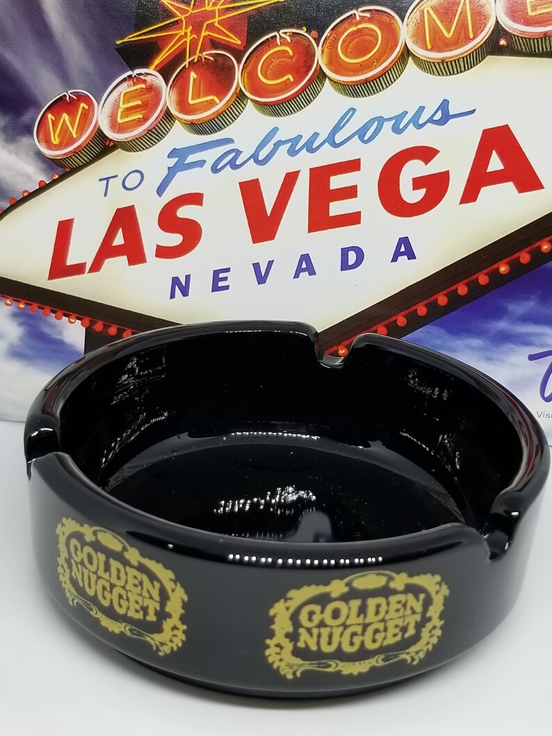 Amazing Vintage Golden Nugget Las Vegas Ashtray Souvenir Etsy