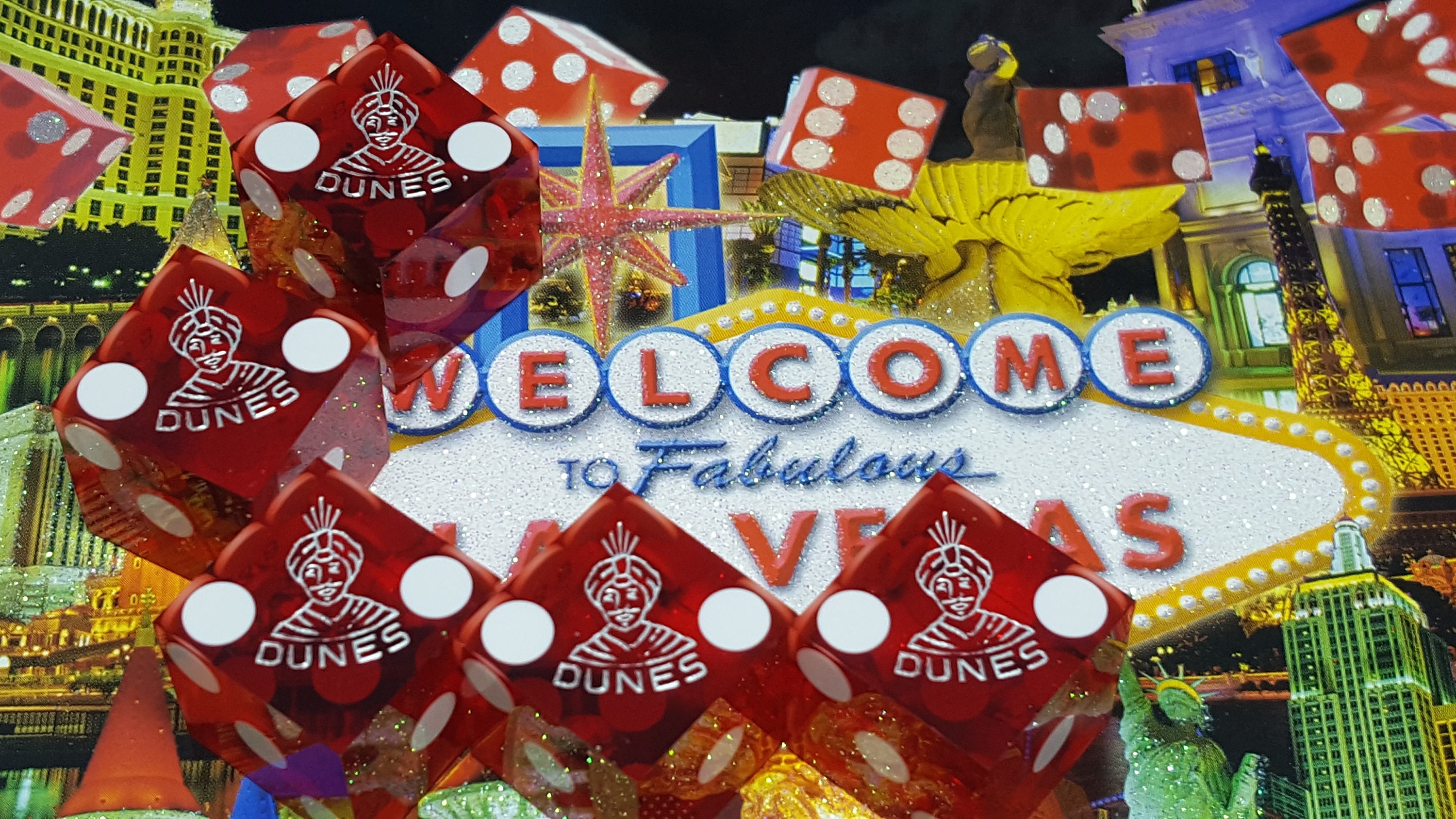 Extremely RARE Vintage 1950's Dunes Las Vegas Dice Stick Real