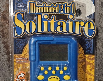 Vintage Bicycle Solitare handheld electronic game still in original packaging never used Bicycle Illuminated 2 in 1 Solitare electronic game