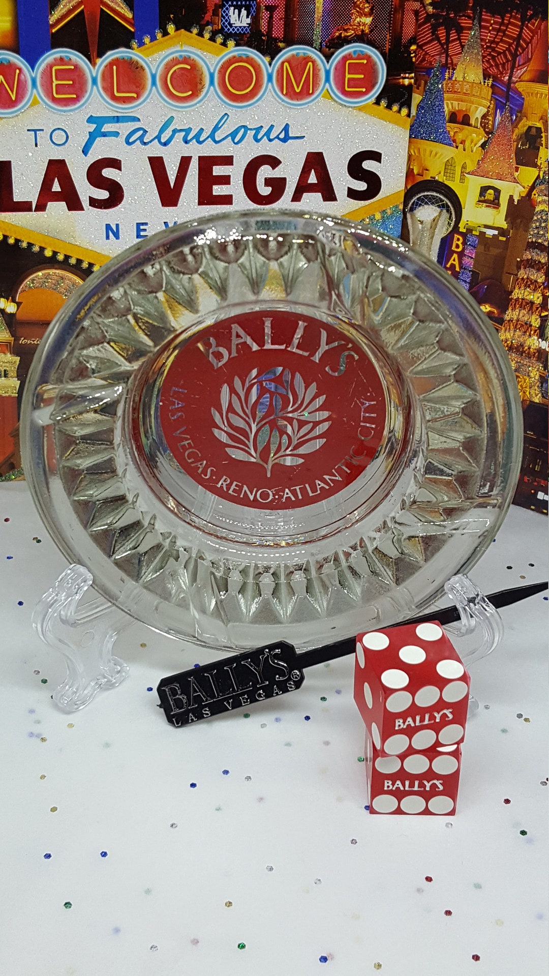 Awesome Vintage Bally's Las Vegas Ashtray Casino Souvenir Smoker
