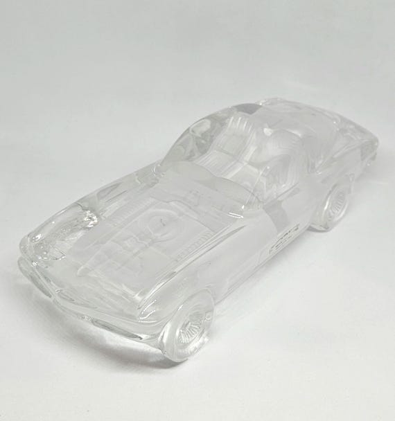 Vintage 1963 Crystal Glass Corvette Lead Crystal Split Window
