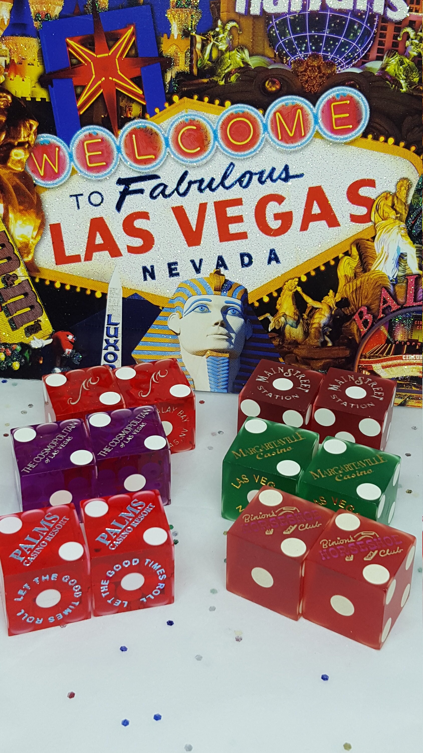 ラスベガス トロピカーナ 1997年 新年 記念 チップ おまけ付き Awesome 6 Pairs Vintage Las Vegas Famous Iconic Casinos Dice