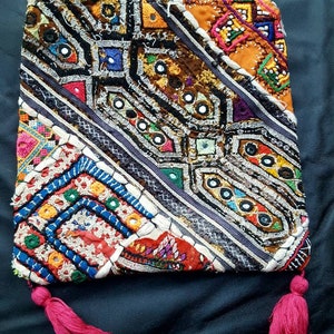 Awesome vintage hippie patchwork embroidered crossbody bag amazing handmade tribal bohemian purse indian native tribe ethnic gorgeous sling image 1