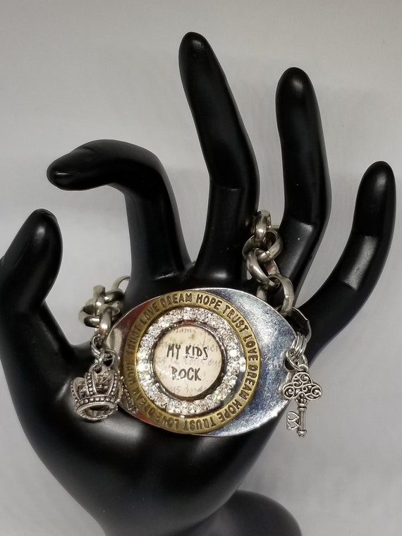 Gorgeous vintage spoon bracelet bikerchick punk r… - image 1