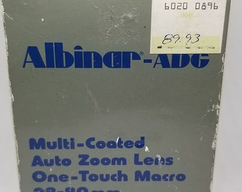 Brand new in the box vintage Canon Albinar Auto Zoom lens 2880mm made in Japan one touch macros Jafco professional Canon camera lens gift