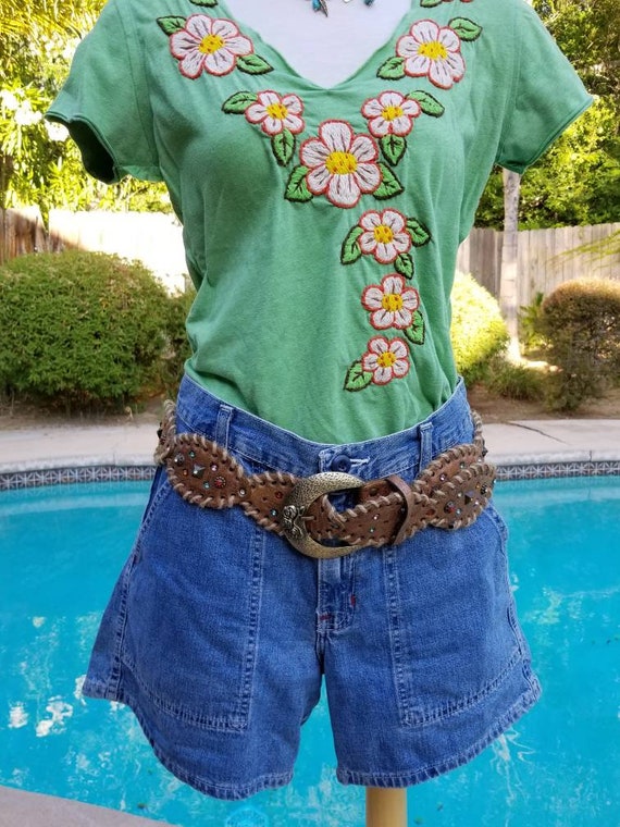 Awesome Vintage Faux Leather Bling Hip Belt Vegan Whip  display picture 1