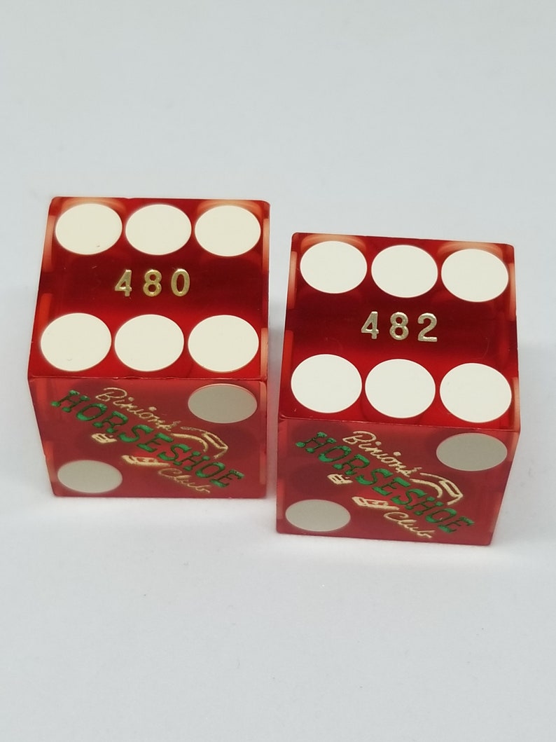 Amazing rare vintage Binion/'s Horseshoe Club Las Vegas casino dice bones craps shooter tablegames gambler Fremont downtown mancave souvenir