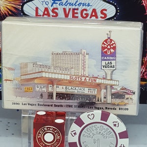 Vintage MCM Slots a Fun Las Vegas Sealed Cards Dice Casino - Etsy