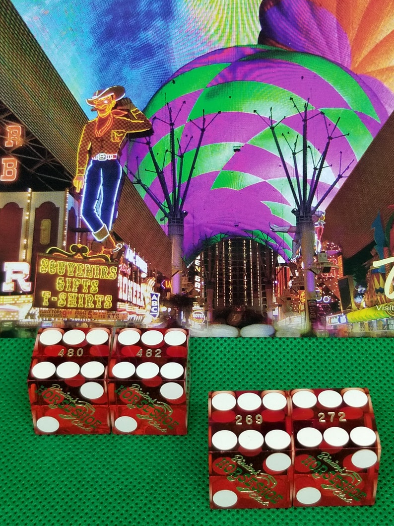 Amazing rare vintage Binion/'s Horseshoe Club Las Vegas casino dice bones craps shooter tablegames gambler Fremont downtown mancave souvenir