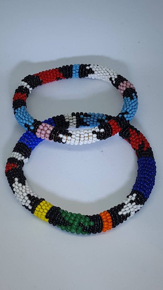 Awesome & authentic native Indian seed beads bang… - image 5