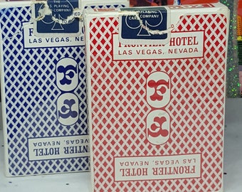 美品 Frontier Hotel 赤 オールド カジノデック Rare Vintage MCM Frontier Las Vegas Cards Old School Vegas