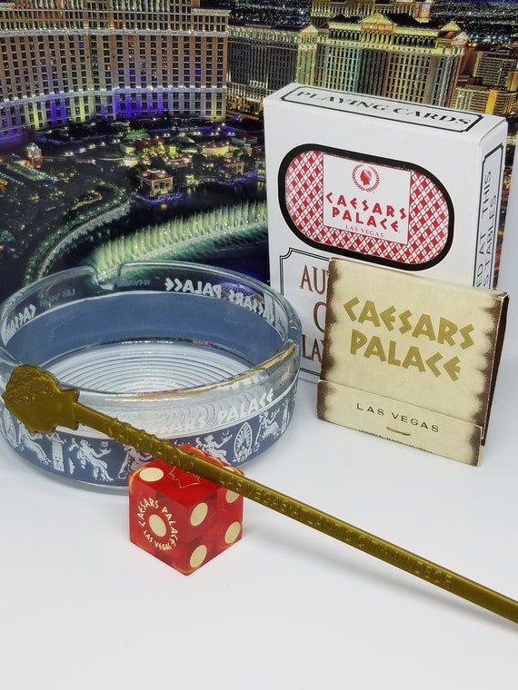 Vintage MCM Caesars Palace Las Vegas Ashtray & Matches Smoker