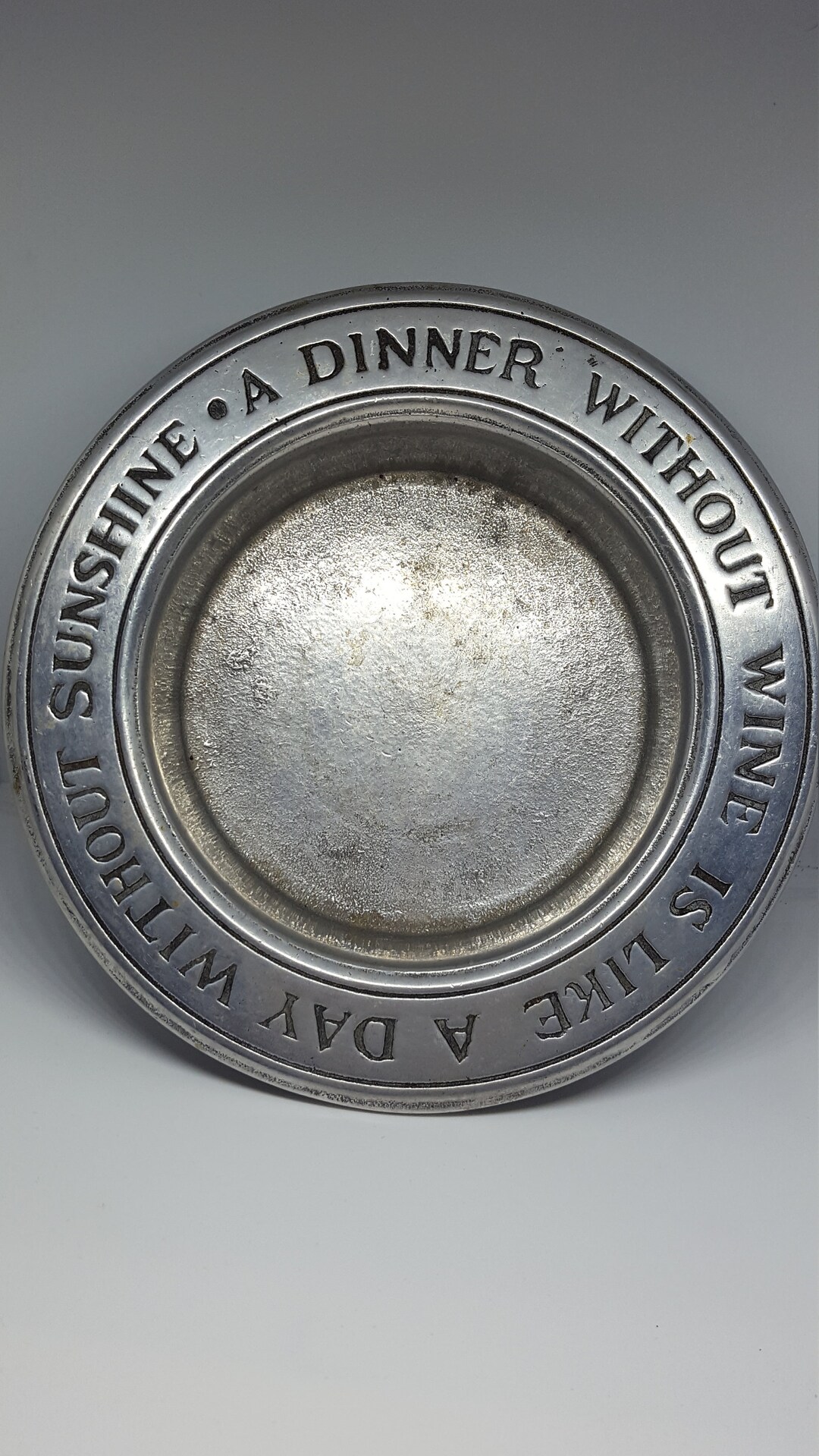 Vintage Pewter Wine Bottle Holder Coaster Wilton Armetale A Etsy