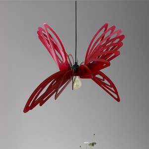 Modern Pendant Light Hanging Light Chandelier Lamp Shade Ceiling Wood Light Fixture Modern Hanging Light Dining Bedroom Wood Light Discount image 2