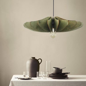 Wood Pendant Light, Handmade Lamp, Mid Century Modern Ceiling Lamp, Chandelier Lighting, Industrial Lamp, Wood Lampshade, Lamp Shade