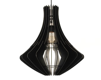 Black Pendant Light / Dining Hanging Light / Ceiling Lighting Fixture / Modern Chandelier / Large Lamp Shade /Nordic Ceiling Lamp / Minimal