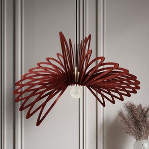 contemporary wooden pendant light, Large dining lamp,  bird shape light, wings shape lighting