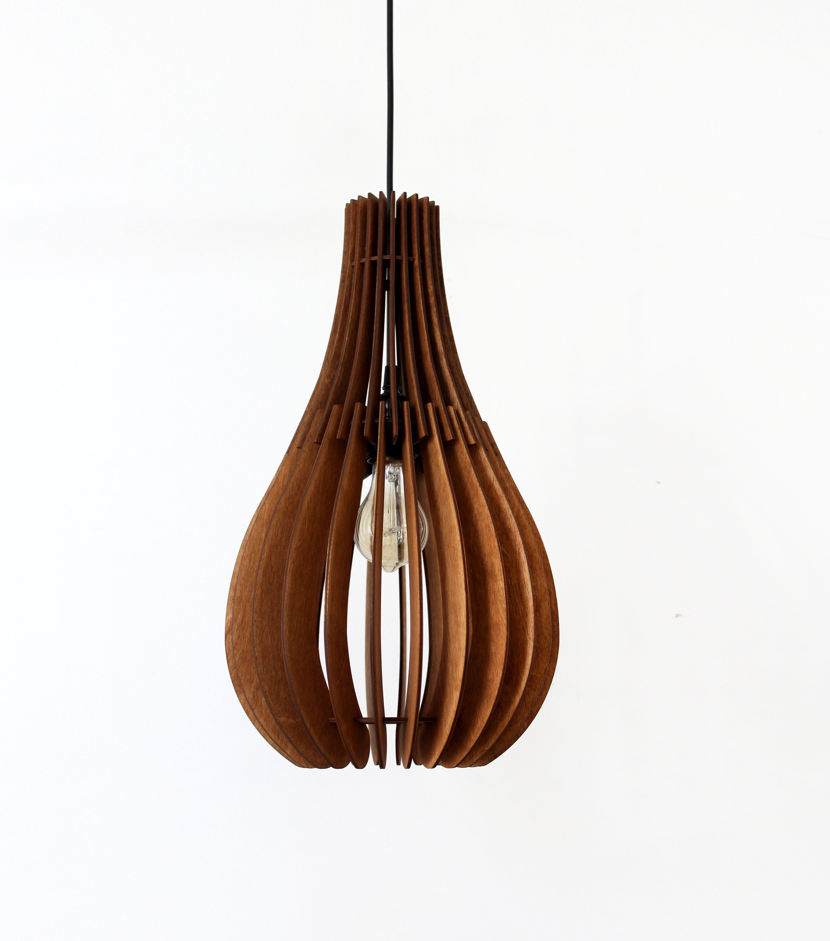 Wood Pendant light Hanging Lamp Minimalist Lighting Dining | Etsy
