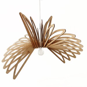 elegant pendant light Scandinavian style, modern wooden light