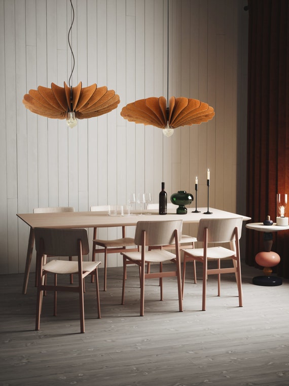 Wood Pendant Light Hanging Dining Lamp Dining Lamp Ceiling