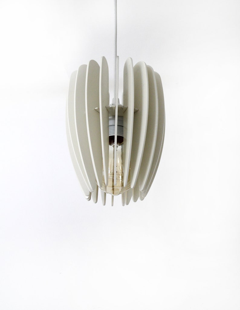 Picture of Wood Pendant Light Minimalist Scandinavian Light Fixture - Etsy