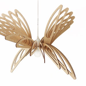 Modern Pendant Light Hanging Light Chandelier Lamp Shade Ceiling Wood Light Fixture Modern Hanging Light Dining Bedroom Wood Light Discount image 8